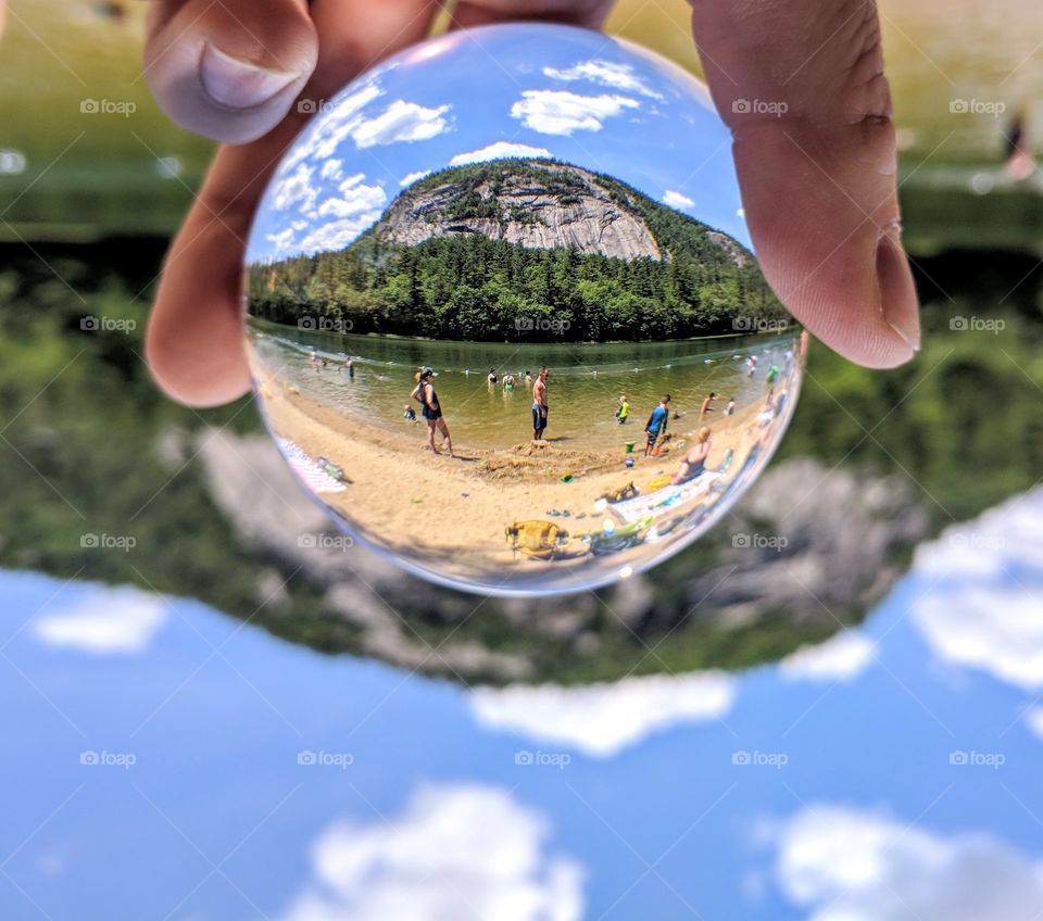 lens ball beach