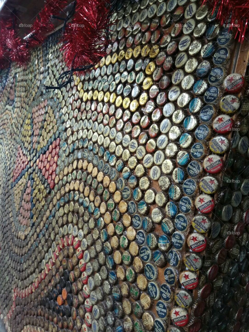 wall decoration of the bottle cap