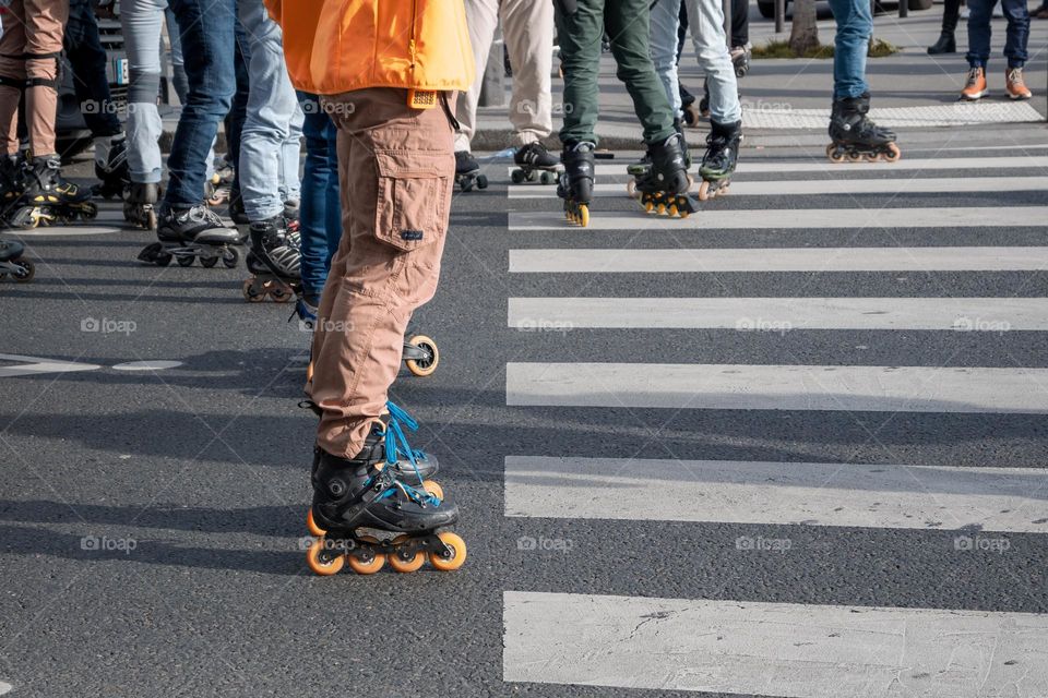 roller in the street