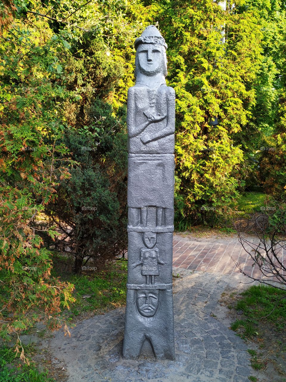 The old sculpture in the park. Kiev
