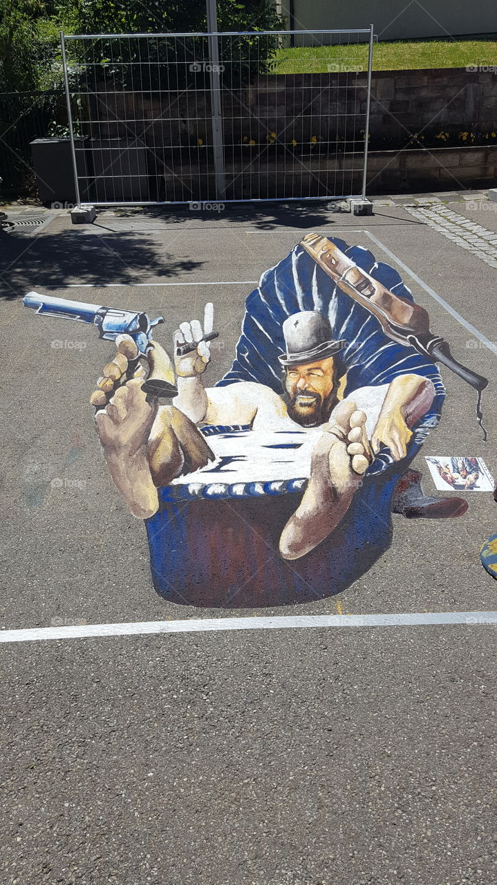 Painting in the Road
