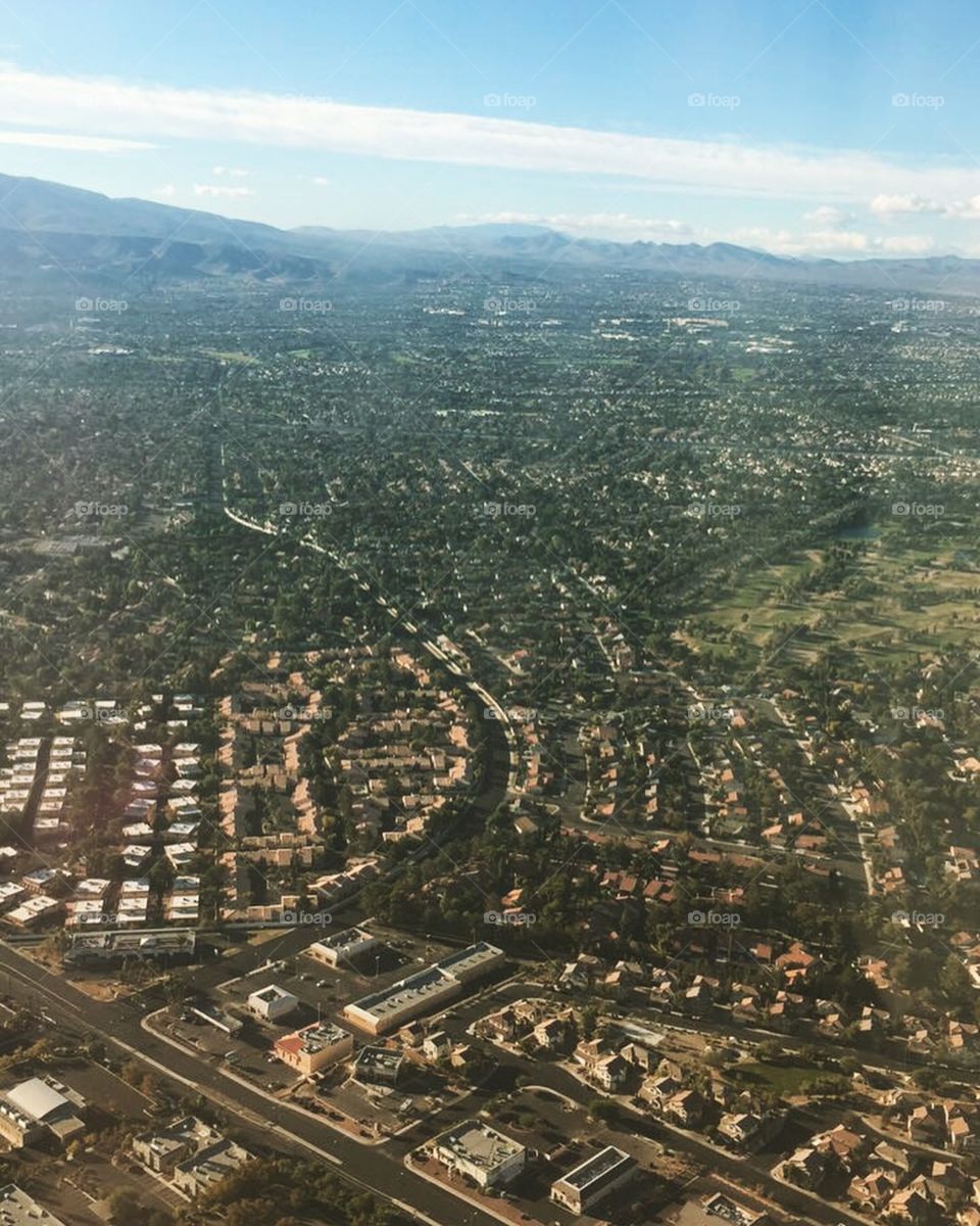 Las Vegas flight view 