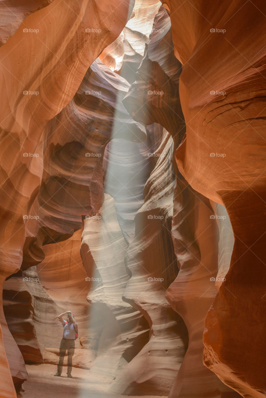 Taking pictures inside antelope Canyon. This image is my point of view