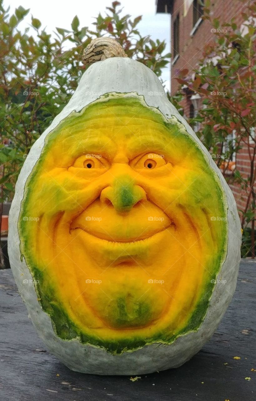 Kürbis Halloween gemüse Erntedank face gesicht