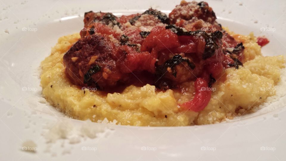 Meatballs With Polenta