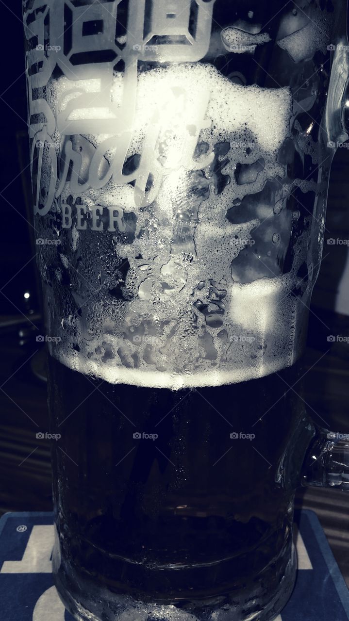 beer foam beer glass