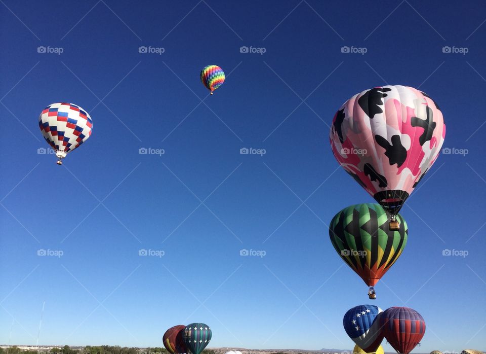 Ballooning in the clear blue sky