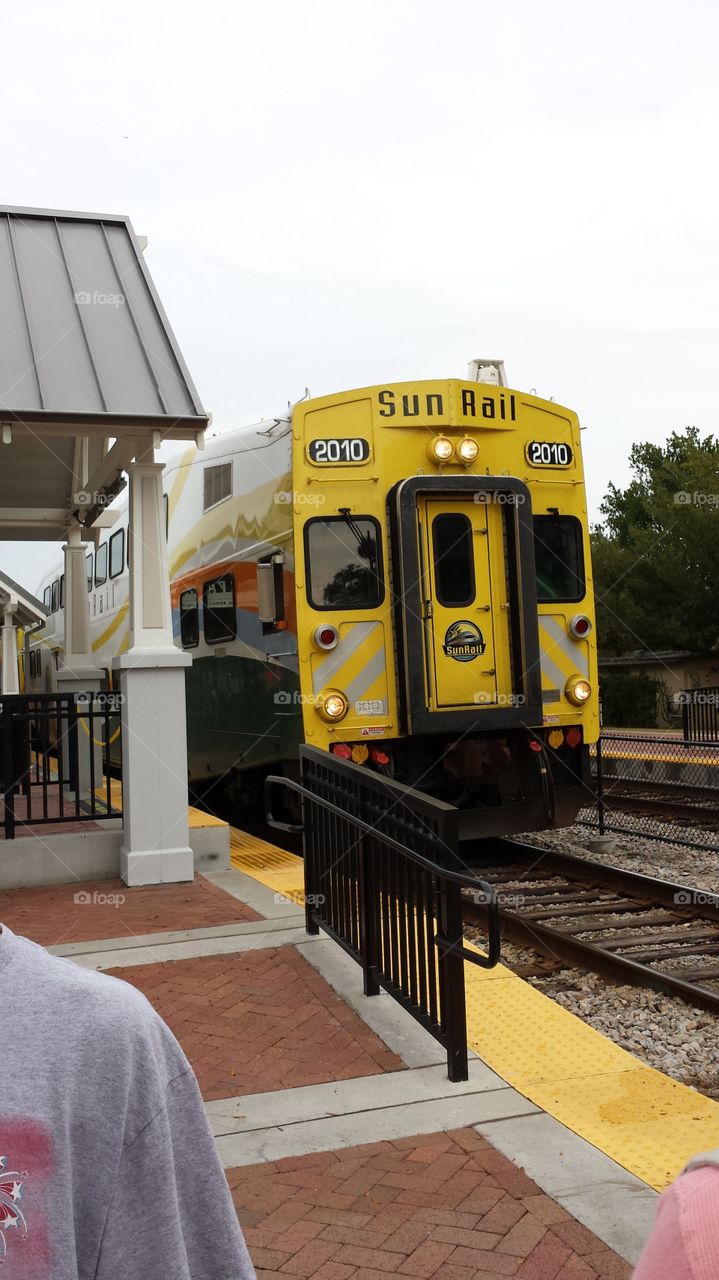 Orlando Sunrail. Small trip from Orlando to Winter Park in this double decker passenger railway