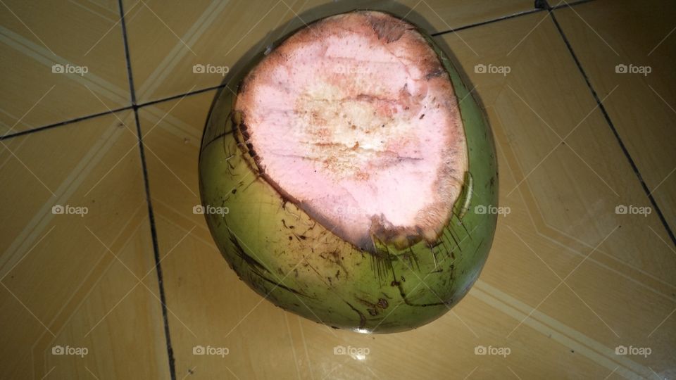hati-hati ini bukan sembarang kelapa, ini kelapa hijau khusus untuk pengobatan,