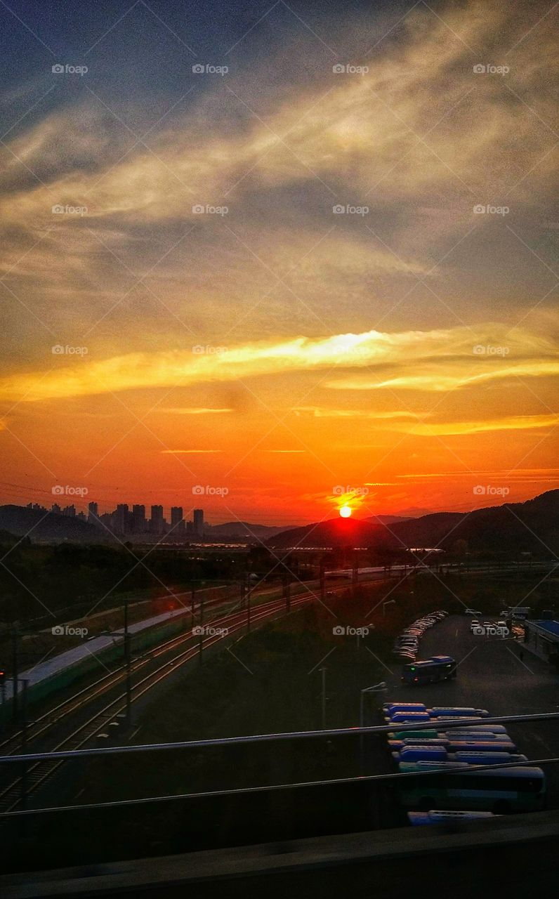 View from the bullet train