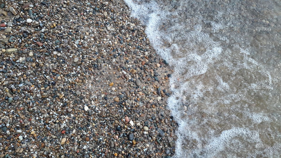 waves on pebbles