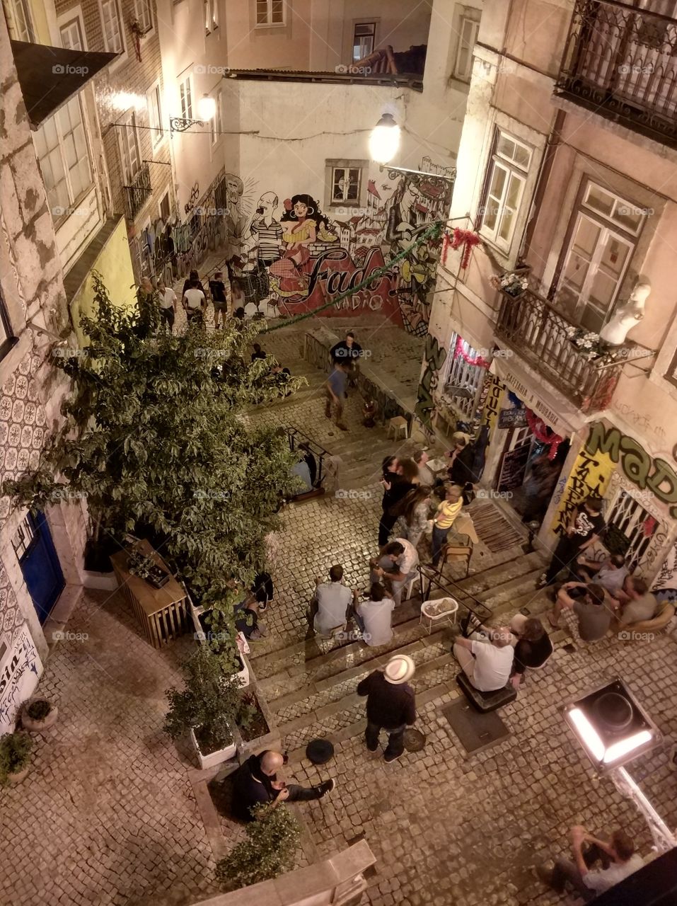 Night time party time in Lisbon