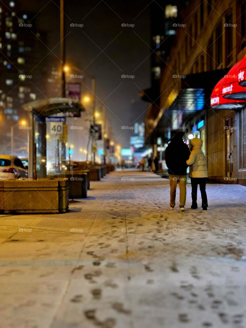 Footprints in the snow