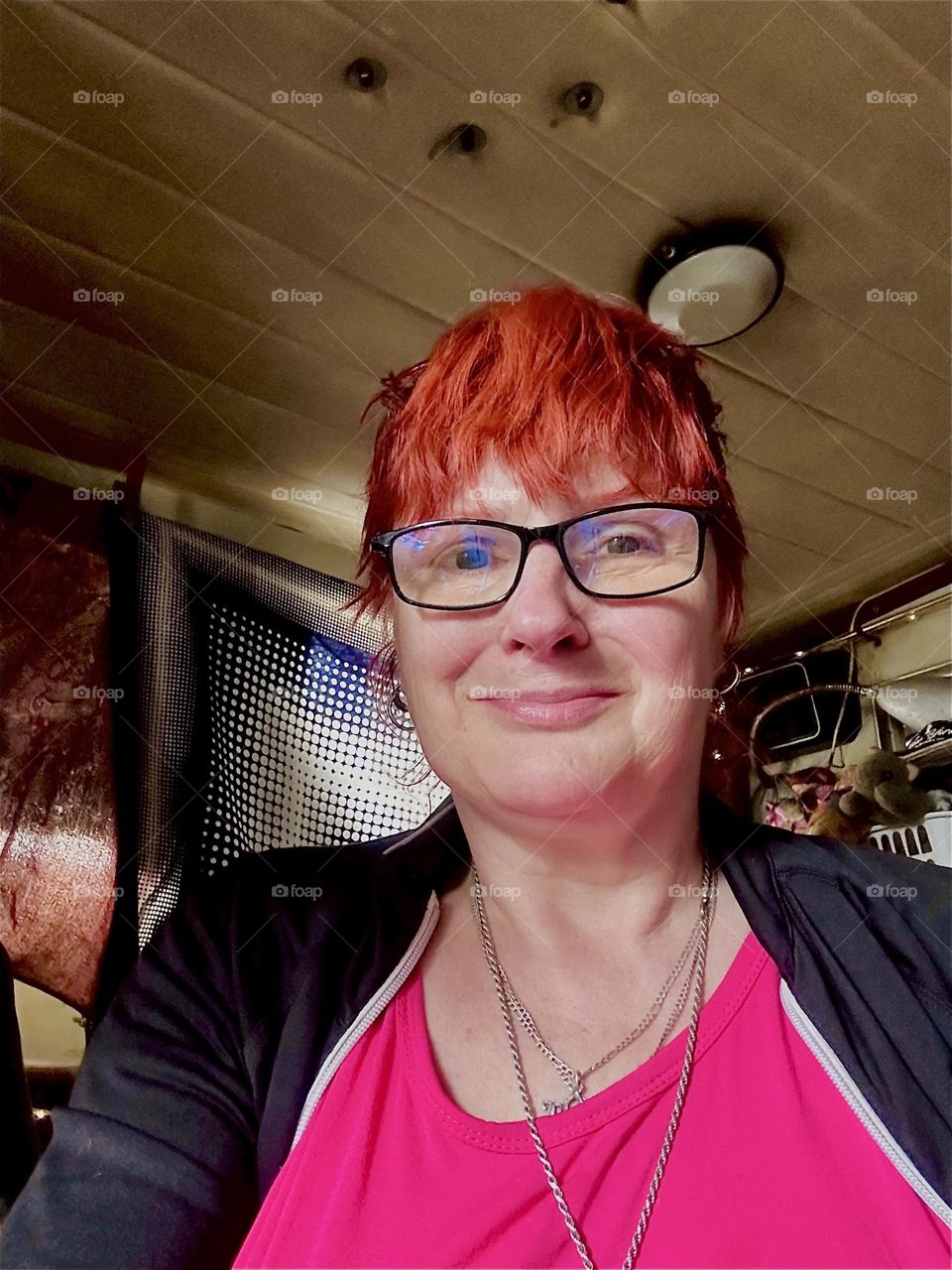 This is me, “Petra Schiller” a.k.a. “Maxine Firefox” a.k.a. “Maximiliane Feuerfuchs” aboard “Salvation”, the “28 ft 1969 Luhrs” cabin cruiser at “Newtown Creek” in LIC that is home to myself and partner “Timothy Trespas”. 2024. Hypnotic Productions