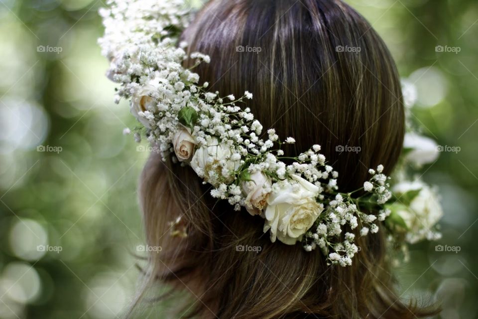 Flowers on the head