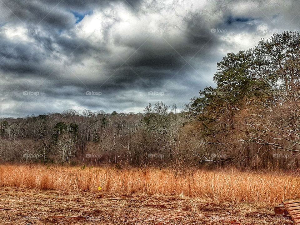 A Cloudy Rainy Day Autumn Hikiing