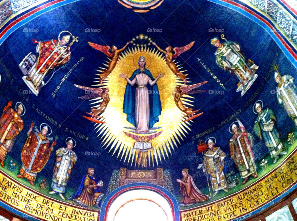 italy salerno church ceiling religious artwork by bobmca1