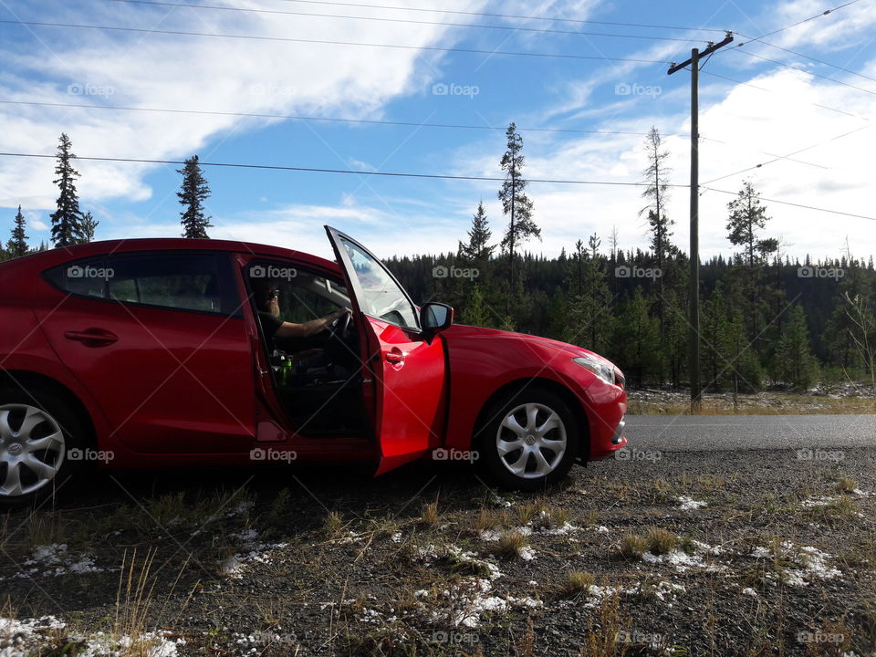 Red car