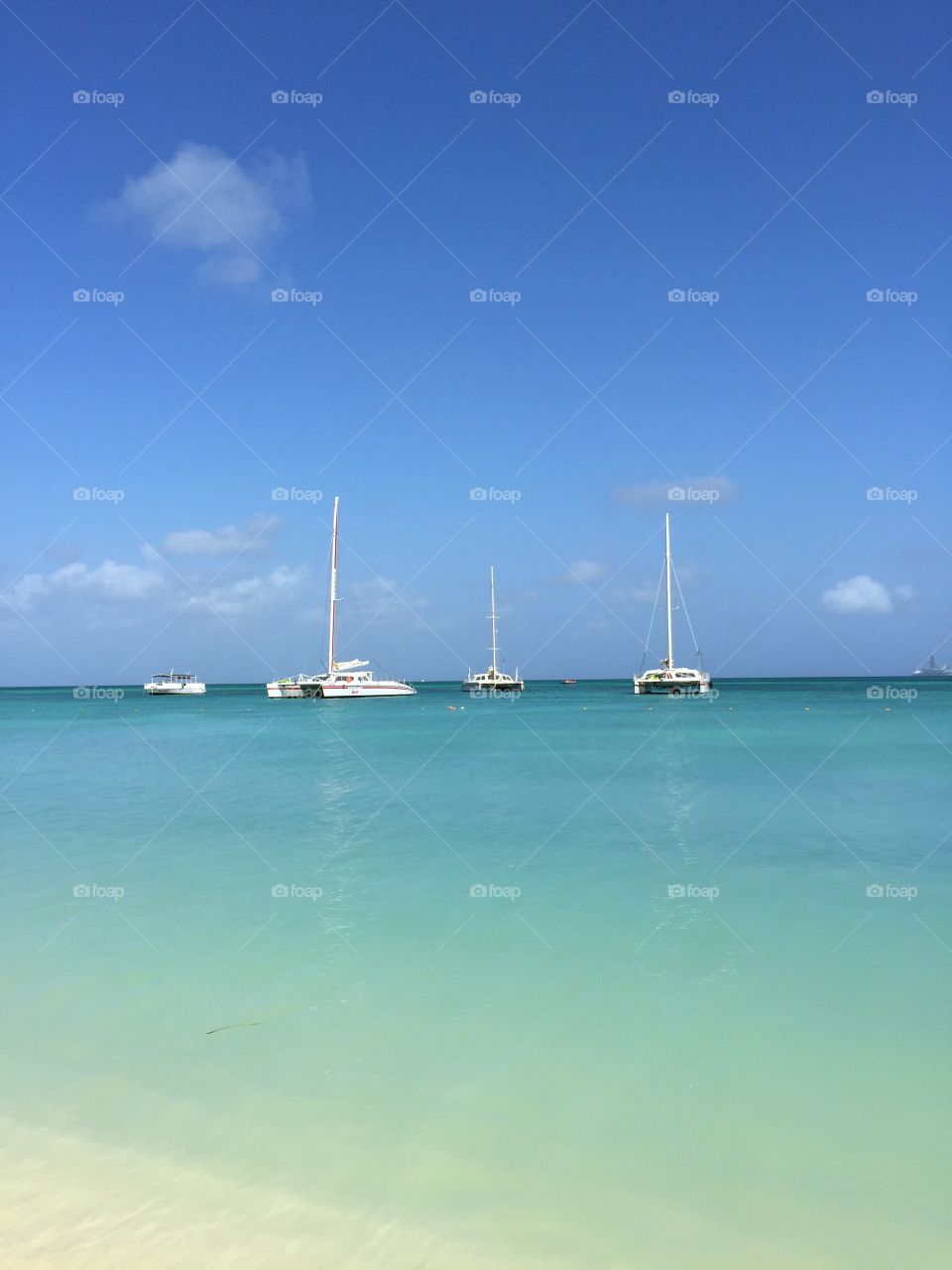 Catamarans in Aruba.