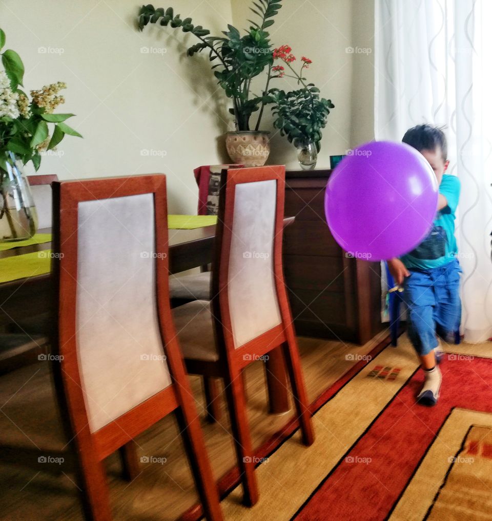 Boy and baloon