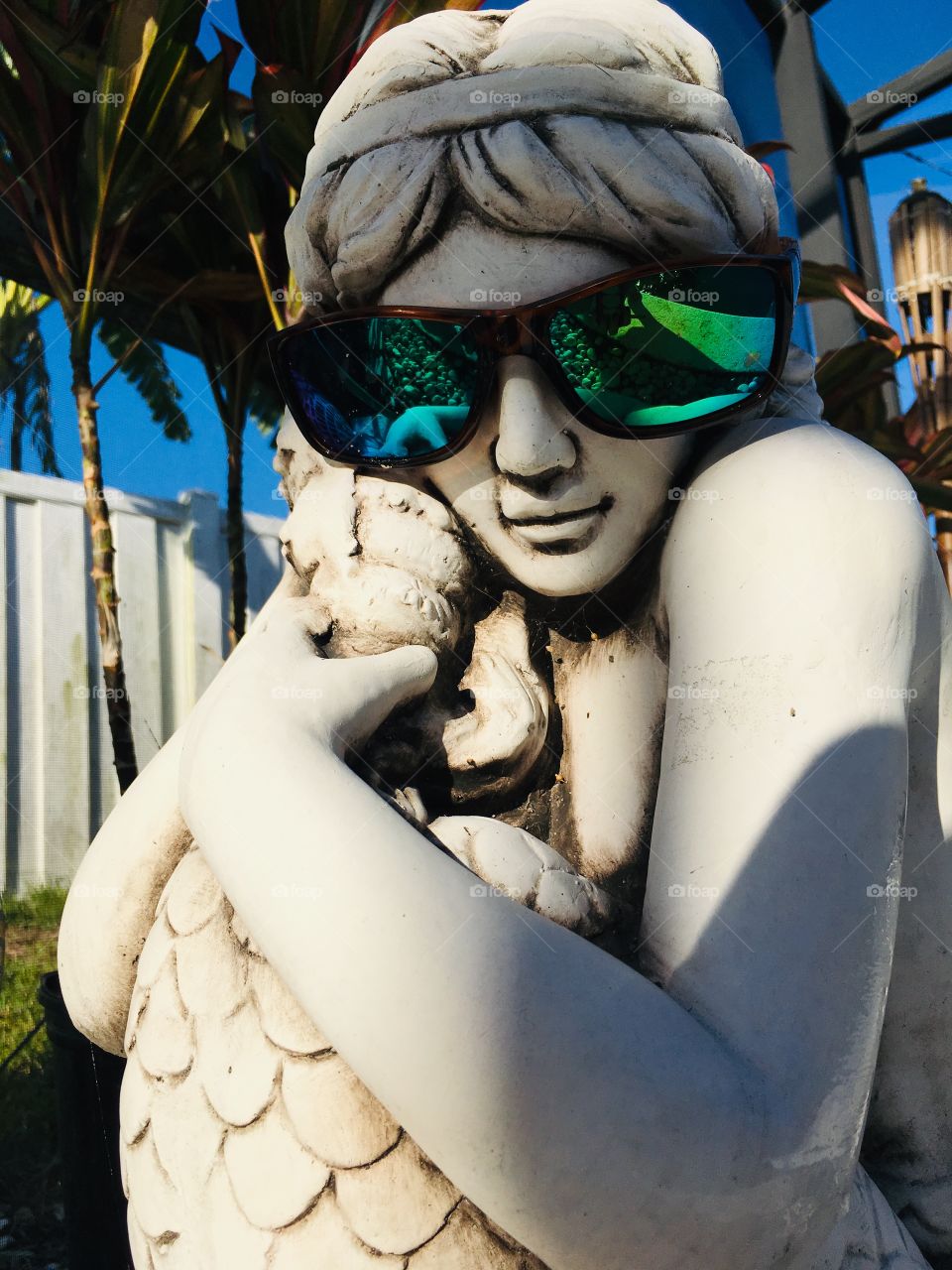 Mermaid with sunglasses 