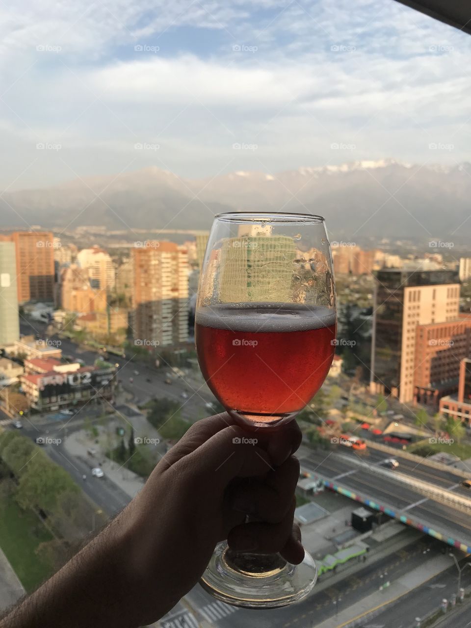 Wine with mountains 