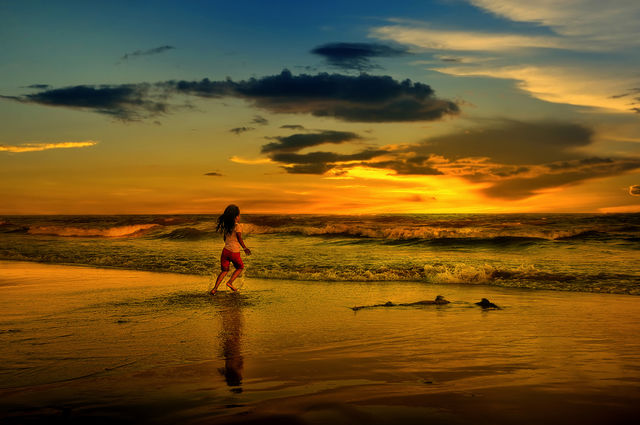 running for sunset