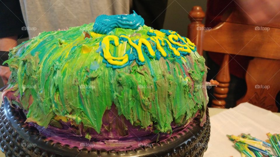 the dye cake