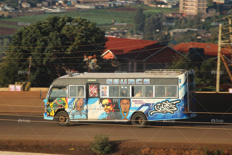 Kenyan matatu- popular means of transport 