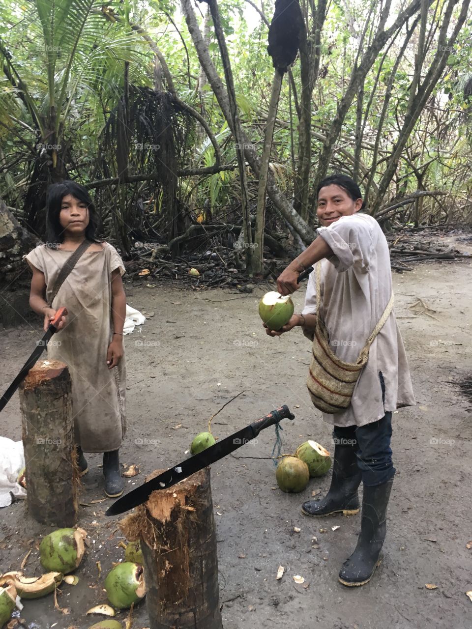 Indigenous people in Tayrona National Park, Colombia