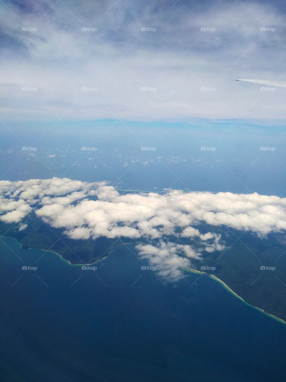 seashore from up above