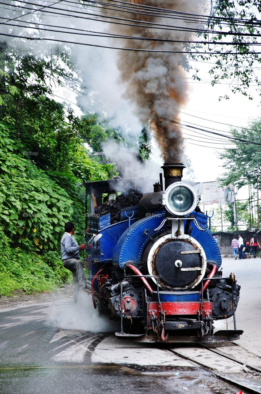 Steam engine of the toy train, Darjeeling.