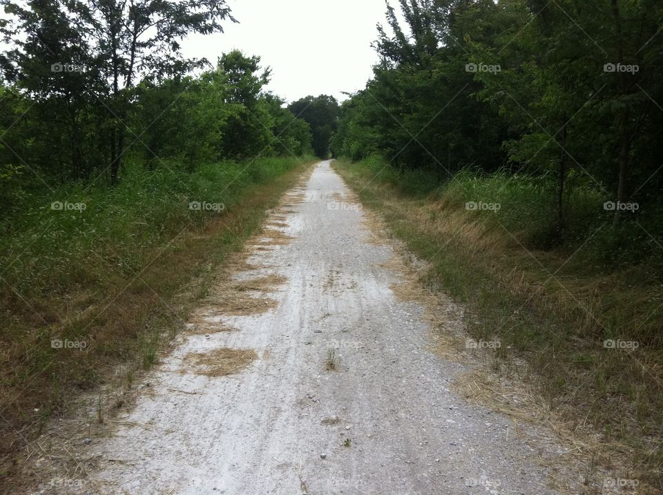 Hiking path in Texas. 