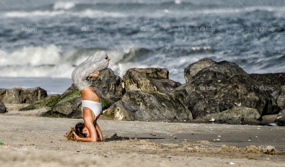 Person doing yoga