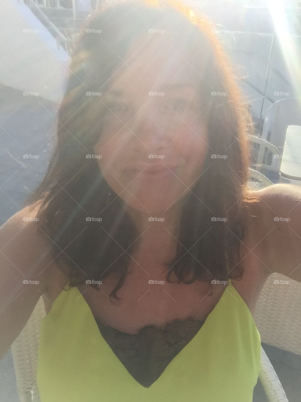 Sunshine selfie of a woman