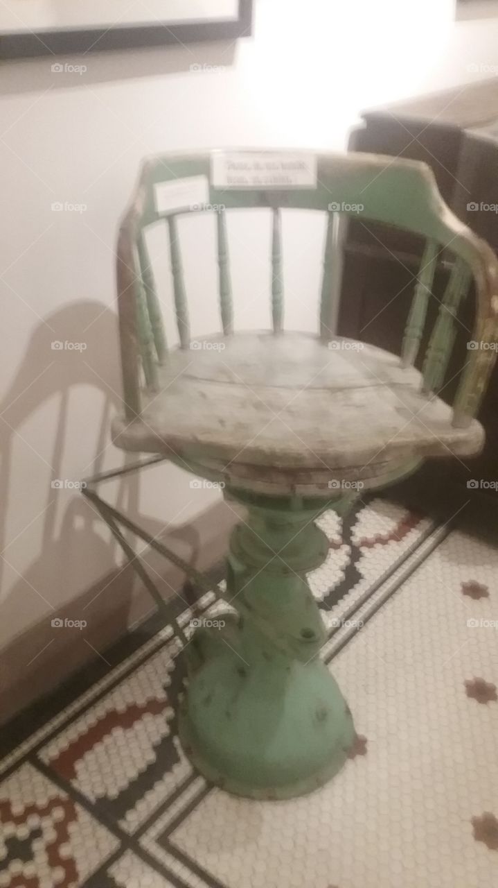 old barber chair