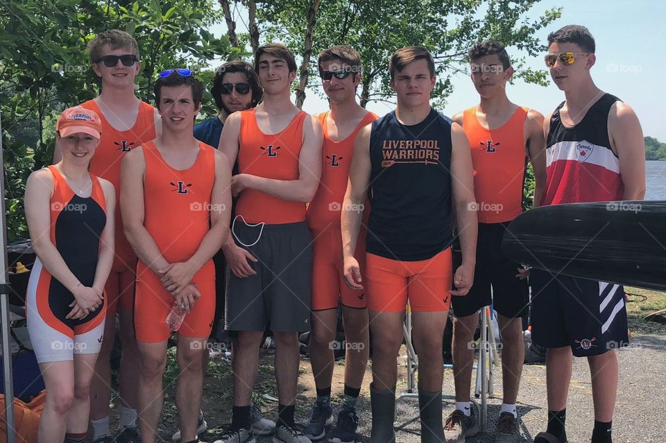 Liverpool boys HS rowing team at nationals 2018. 