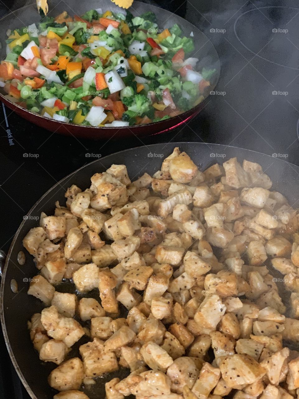 Chicken and vegetables 
