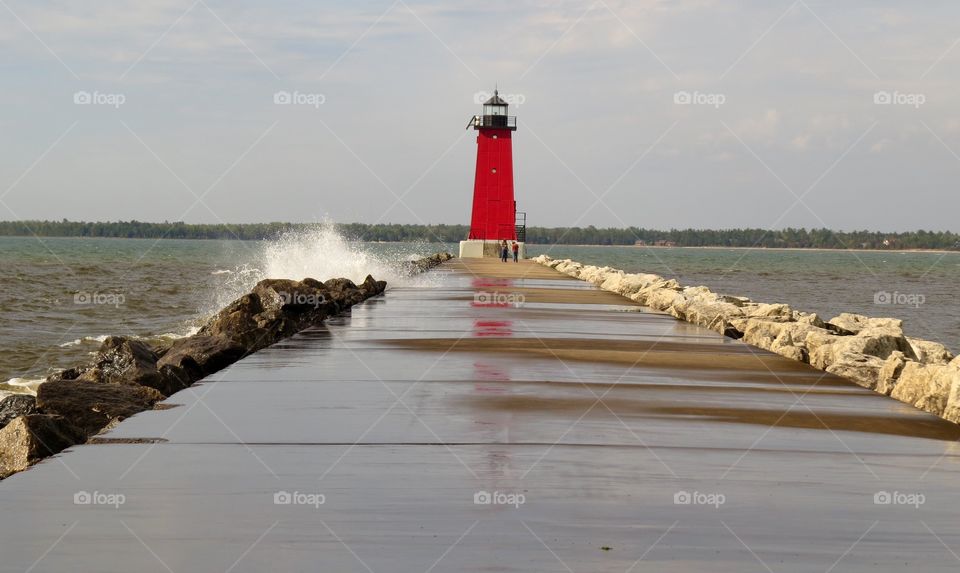 Lighthouse in Manistique, MI. Lighthouse in Manistique, MI