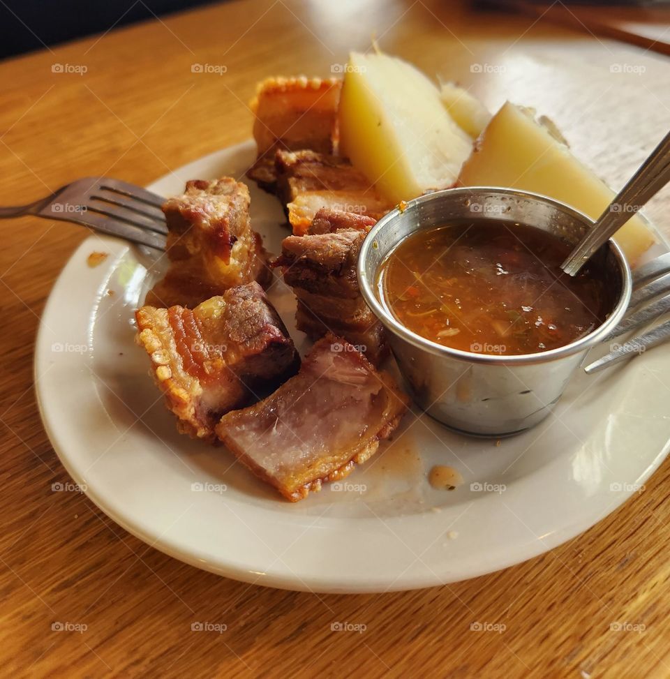 Chicarones for appetizers