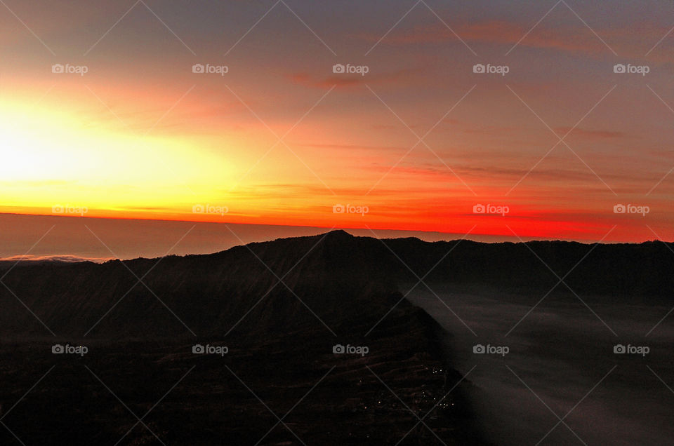 Sunrise in mont Bromo Indonesia