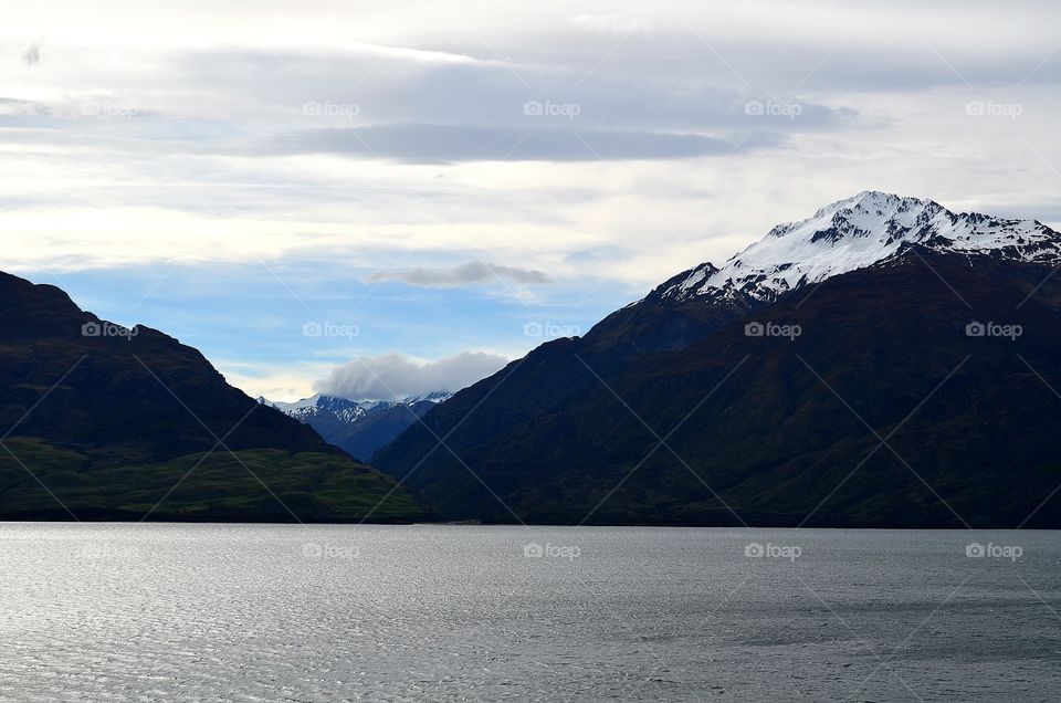 View of idyllic lake