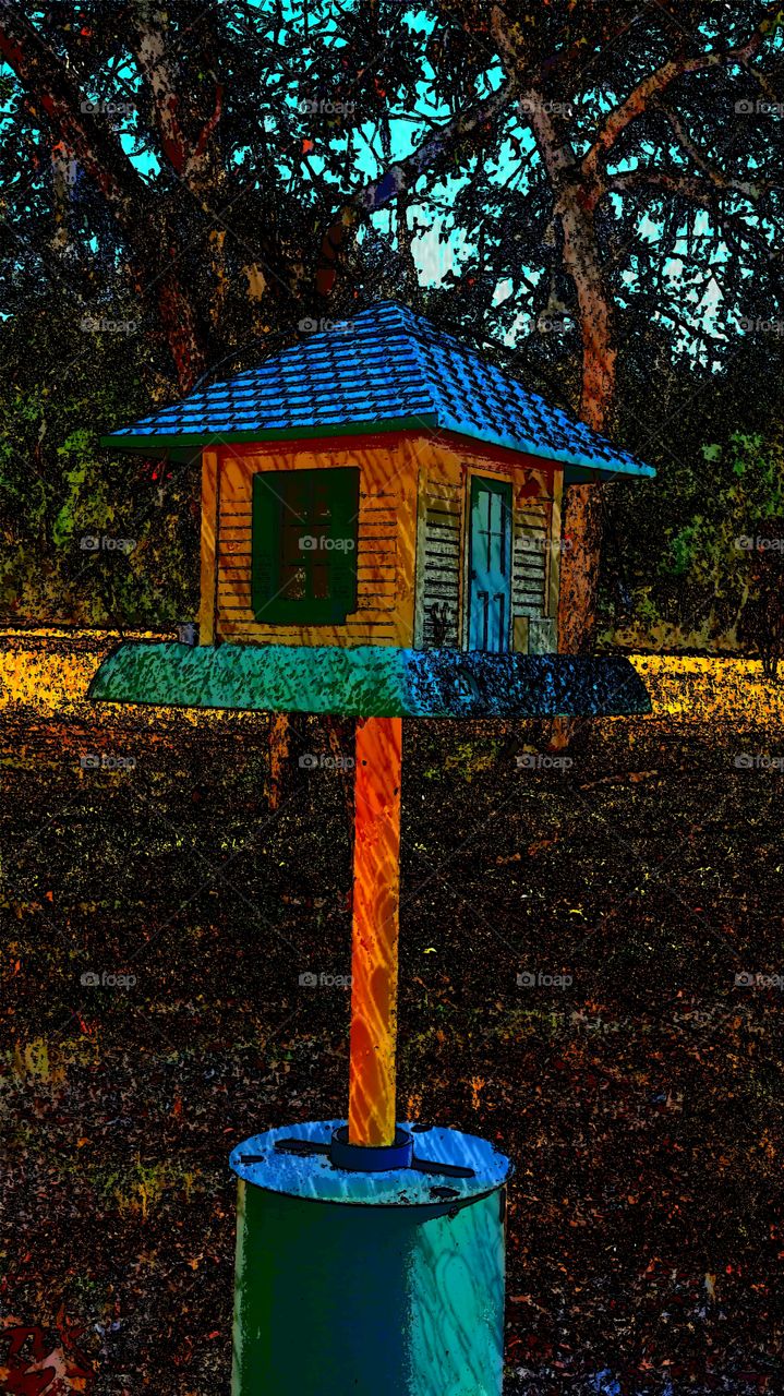 Birdhouse, Wood, House, Garden, Family