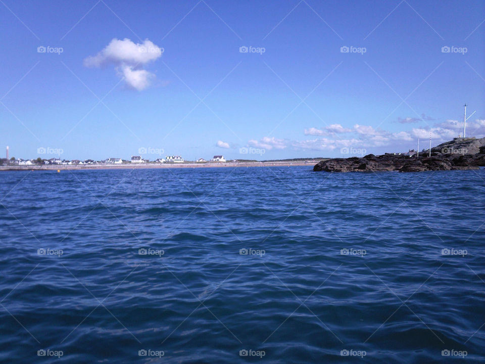 beach blue cloud sea by samspeed87