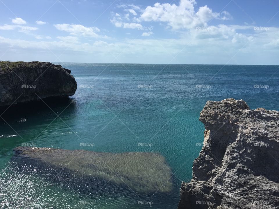 The ocean in Eleuthera, Bahamas.