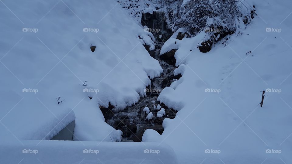 snow river in tetovo,macedonia