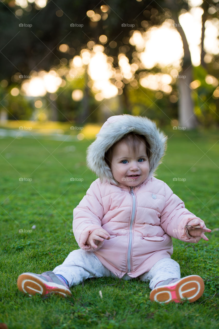 baby girl wearing coat