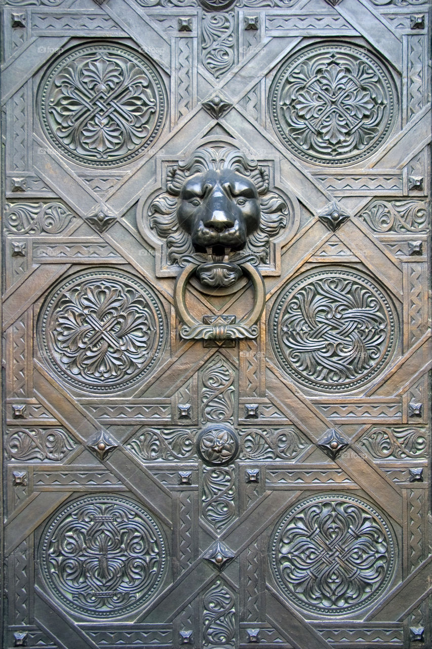 THE LION'S GATE DOOR AT BASEL, SWITZERLAND