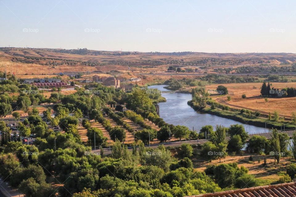 River and fields