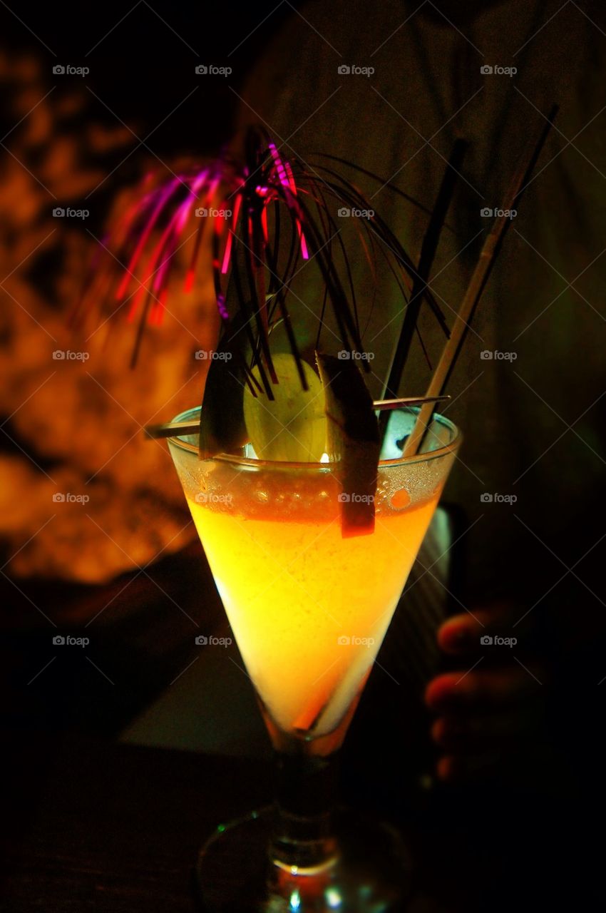 Glowing cocktail